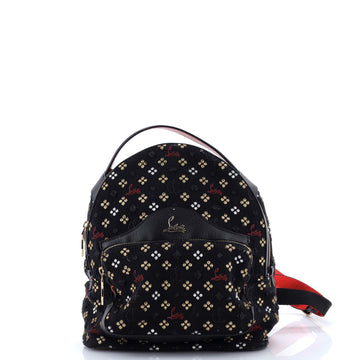Christian Louboutin Backloubi Backpack Embroidered Canvas Small