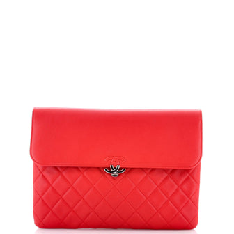 Chanel CC Box Flap Pouch Quilted Calfskin