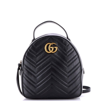 Gucci GG Marmont Backpack Matelasse Leather Small
