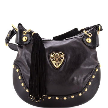 Gucci Babouska Heart Hobo Guccissima Leather Large