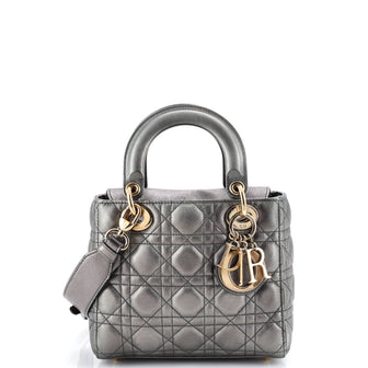 Christian Dior My ABCDior Lady Dior Bag Metallic Cannage Quilt Leather
