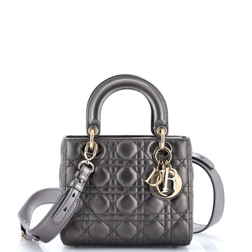 Christian Dior My ABCDior Lady Dior Bag Metallic Cannage Quilt Leather