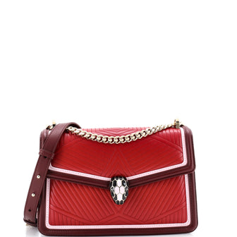 Bvlgari Serpenti Forever Shoulder Bag Quilted Leather Small