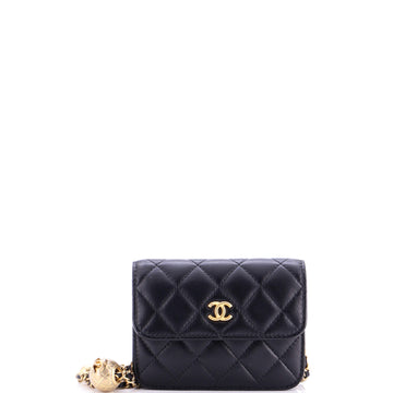 Chanel Pearl Crush Flap Clutch with Chain Quilted Lambskin Mini