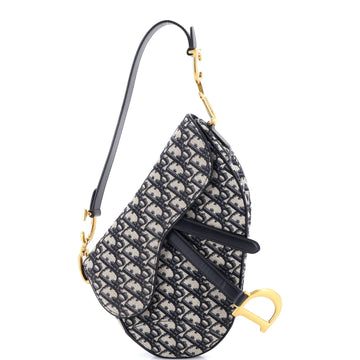 Christian Dior Saddle Handbag Oblique Canvas Medium