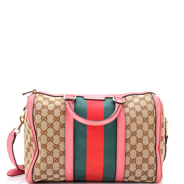 Gucci Vintage Web Boston Bag GG Canvas Medium