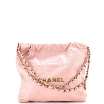 Chanel 22 Chain Hobo Quilted Calfskin Small