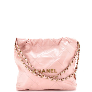 Chanel 22 Chain Hobo Quilted Calfskin Small