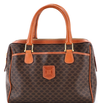 Celine Vintage Boston Bag Macadam Coated Canvas Medium