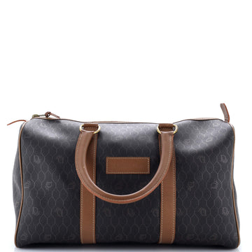 Christian Dior Vintage Duffle Bag Honeycomb Coated Canvas Medium