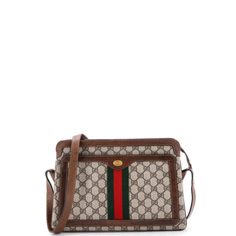 Gucci Ophidia Zip Shoulder Bag GG Coated Canvas Medium