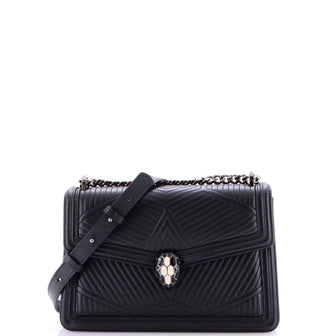 Bvlgari Serpenti Forever Shoulder Bag Quilted Leather Small