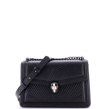Bvlgari Serpenti Forever Shoulder Bag Quilted Leather Small