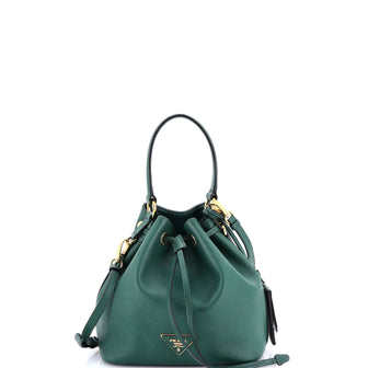 Prada Top Handle Bucket Bag Saffiano Leather Small