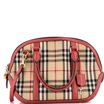 Burberry Orchard Bag Horseferry Check Canvas Medium