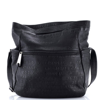 Chanel Unlimited Messenger Bag Embossed Leather Large
