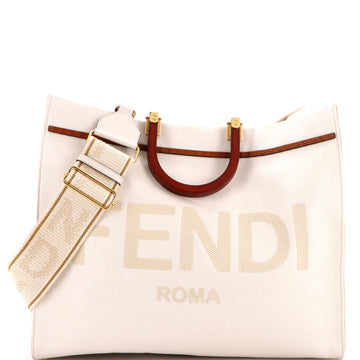 Fendi Sunshine Shopper Tote Canvas Large
