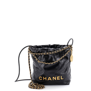 Chanel 22 Chain Hobo Quilted Calfskin Mini