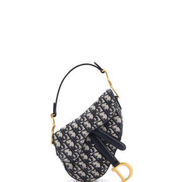 Christian Dior Saddle Handbag Oblique Canvas Mini