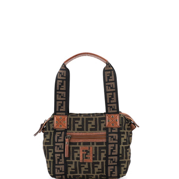 Fendi Vintage FF Zip Tote Zucca Canvas Small