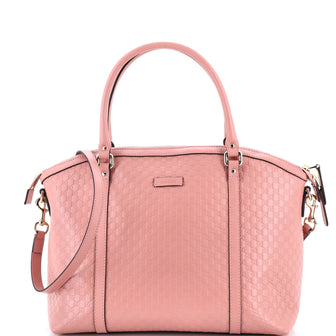Gucci Britt Convertible Dome Satchel Microguccissima Leather Medium