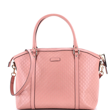 Gucci Britt Convertible Dome Satchel Microguccissima Leather Medium