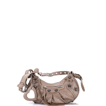 Balenciaga Le Cagole Giant Studs Shoulder Bag Leather Small