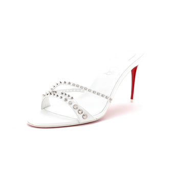 Christian Louboutin Women's Tatoosh Heeled Mule Sandals Leather 85