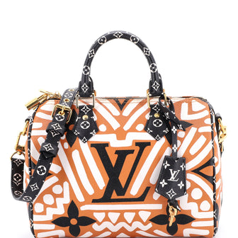 Louis Vuitton Speedy Bandouliere Bag Limited Edition Crafty Monogram Giant 25