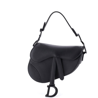Christian Dior Ultra Matte Saddle Handbag Leather Mini