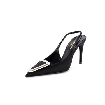 Saint Laurent Women's Avenue Slingback Pumps Satin 95