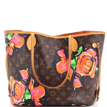 Louis Vuitton Neverfull Tote Limited Edition Monogram Roses MM