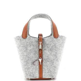 Hermes Picotin Lock Bag Felt with Leather PM