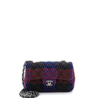 Chanel Classic Single Flap Bag Quilted Wool Mini