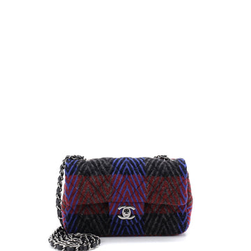 Chanel Classic Single Flap Bag Quilted Wool Mini