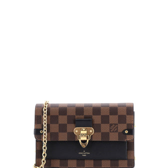 Louis Vuitton Vavin Chain Wallet NM Damier with Leather