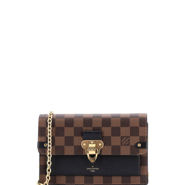 Louis Vuitton Vavin Chain Wallet NM Damier with Leather
