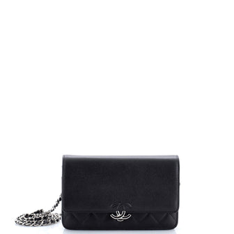 Chanel CC Box Wallet on Chain Quilted Caviar