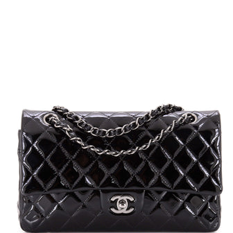 Chanel Classic Double Flap Bag Quilted Patent Medium