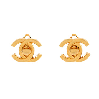 Chanel CC Turnlock Clip-On Earrings Metal