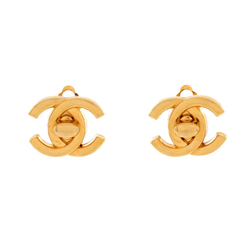 Chanel CC Turnlock Clip-On Earrings Metal