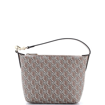 Gucci Ophidia Zip Shoulder Bag GG Shadow Coated Canvas Super Mini