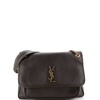Saint Laurent Niki Chain Flap Bag Leather Large