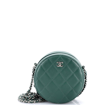 Chanel Round Clutch with Chain Quilted Lambskin Mini