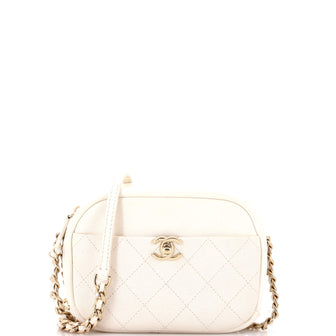 Chanel Casual Trip Camera Case Quilted Goatskin Small