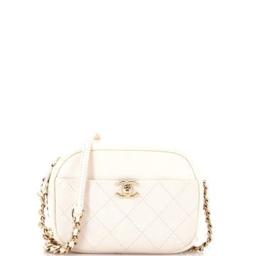 Chanel Casual Trip Camera Case Quilted Goatskin Small