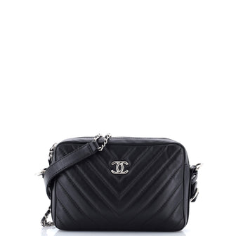 Chanel Promenade Camera Bag Chevron Lambskin Small