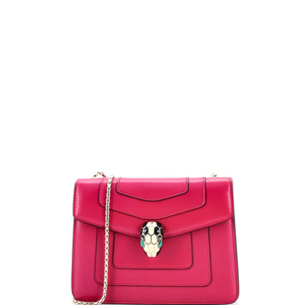 Bvlgari Serpenti Forever Square Shoulder Bag Leather Small