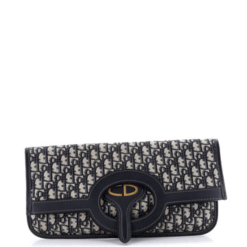 Christian Dior Fold Over Clutch Oblique Canvas