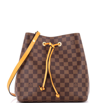 Louis Vuitton NeoNoe Handbag Damier with Leather MM